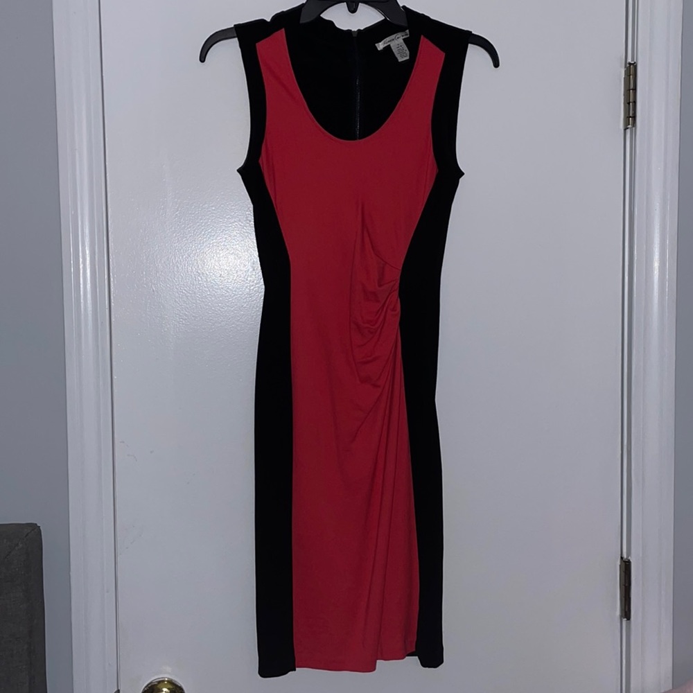 Kenneth Cole, black and coral dress, size 2